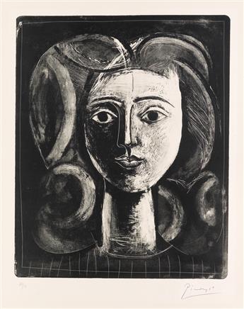 PABLO PICASSO Tête de jeune fille.